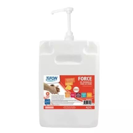 Bidon avec pompe TIFON  FORCE - Savon microbille 4.5L