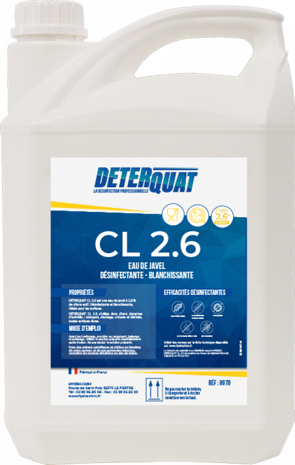 CL 2.6 (eau de javel) 5L - DETERQUAT