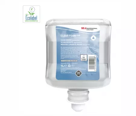 Clear foam pure Mousse lavante douce pour mains corps & cheveux 1L - 6 cartouches