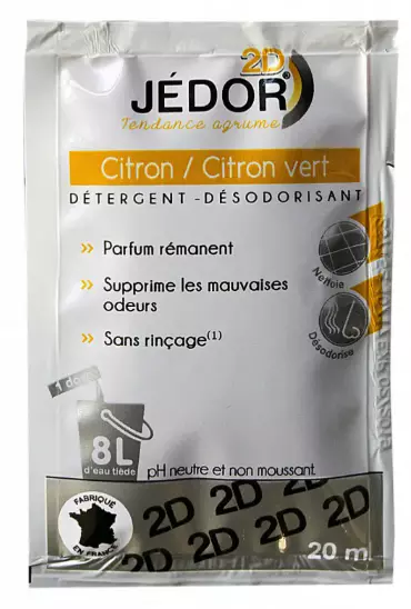 Dosettes d�tergent surodorant 2D CITRON 20ml - JEDOR
