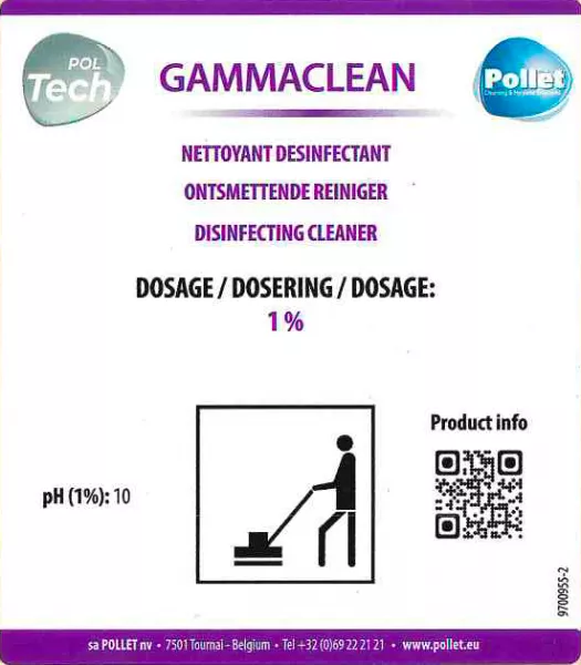 ETIQUETTE POUR SPRAY (POLTECH) GAMMACLEAN