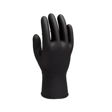 Gants NITRILE NOIRS non poudr&eacute;s XTRA GRIP - Taille XL