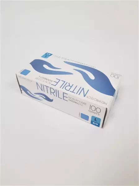 Gants nitriles non poudrs taille L