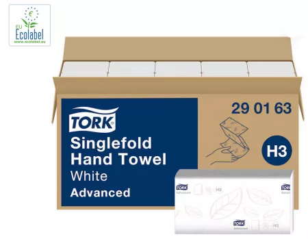 H3  Essuie mains Tork Advanced pliage V  3750 feuilles - ECOLABEL