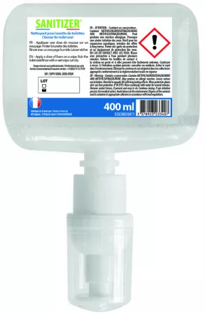 Lot de 6 cartouches 400ml SANITIZER mousse pour cuvettes WC