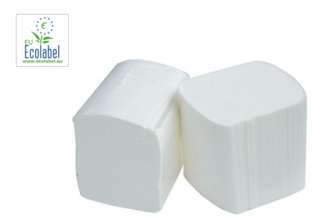 Papier toilette - Bulk Pack - Blanc - Lisse - Plié en V - 2 Plis - ECOLABEL