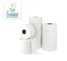 Papier toilette - MINI JUMBO - Blanc - Pure ouate - 160m - 2 plis gaufré- ECOLABEL