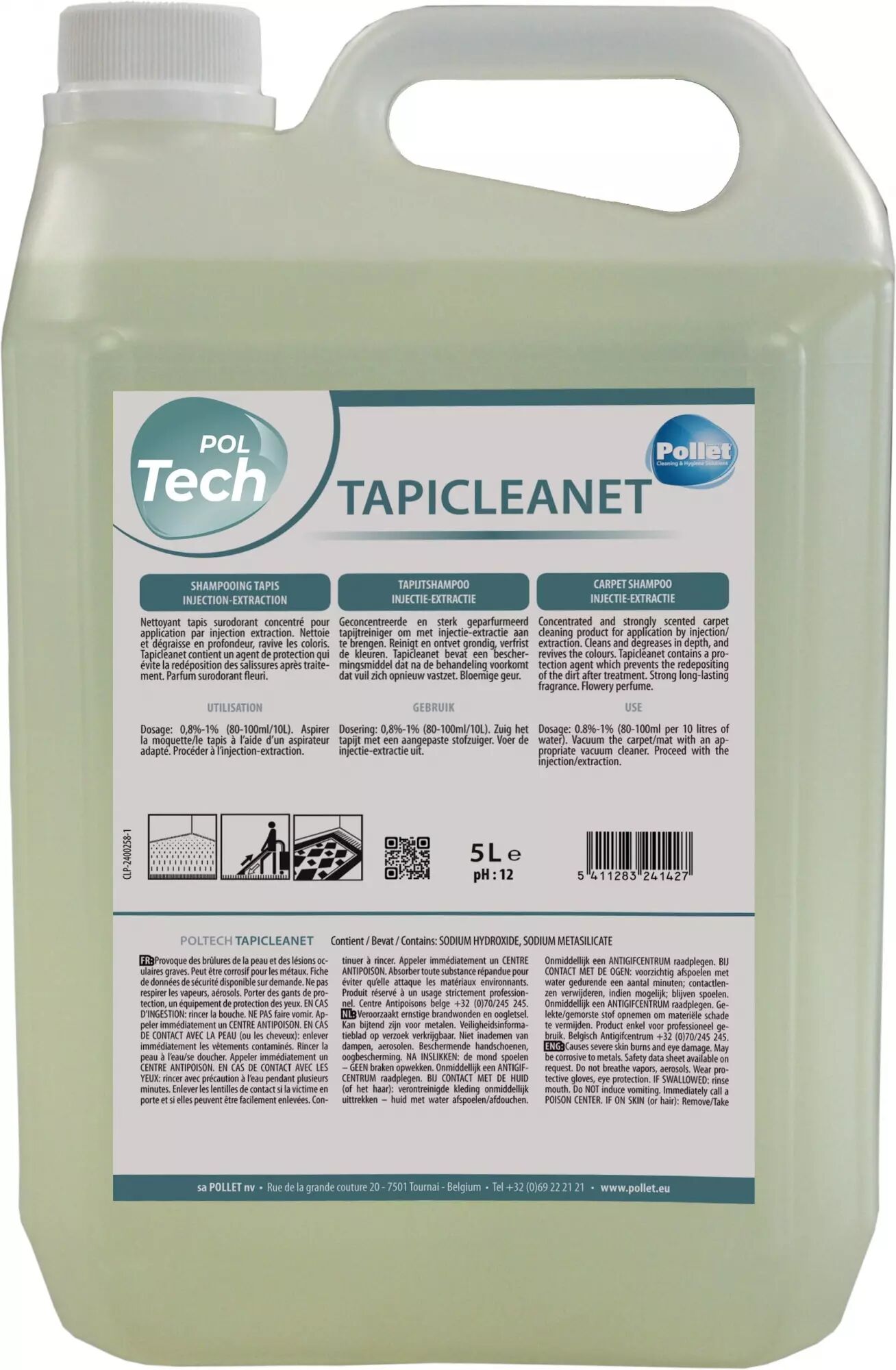 POLTECH TAPICLEANET 5L- POLLET