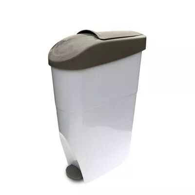 Poubelle &agrave; p&eacute;dale SERENA 20L hygi&egrave;ne f&eacute;minine blanche