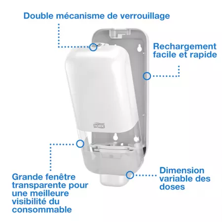 S4 - Distributeur savon liquide et/ou mousse blanc